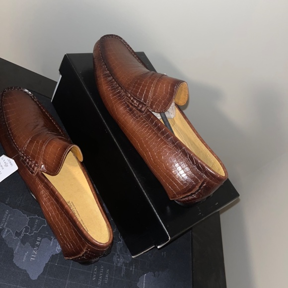 Saks fifth ave crocodile skin loafers main image 5
